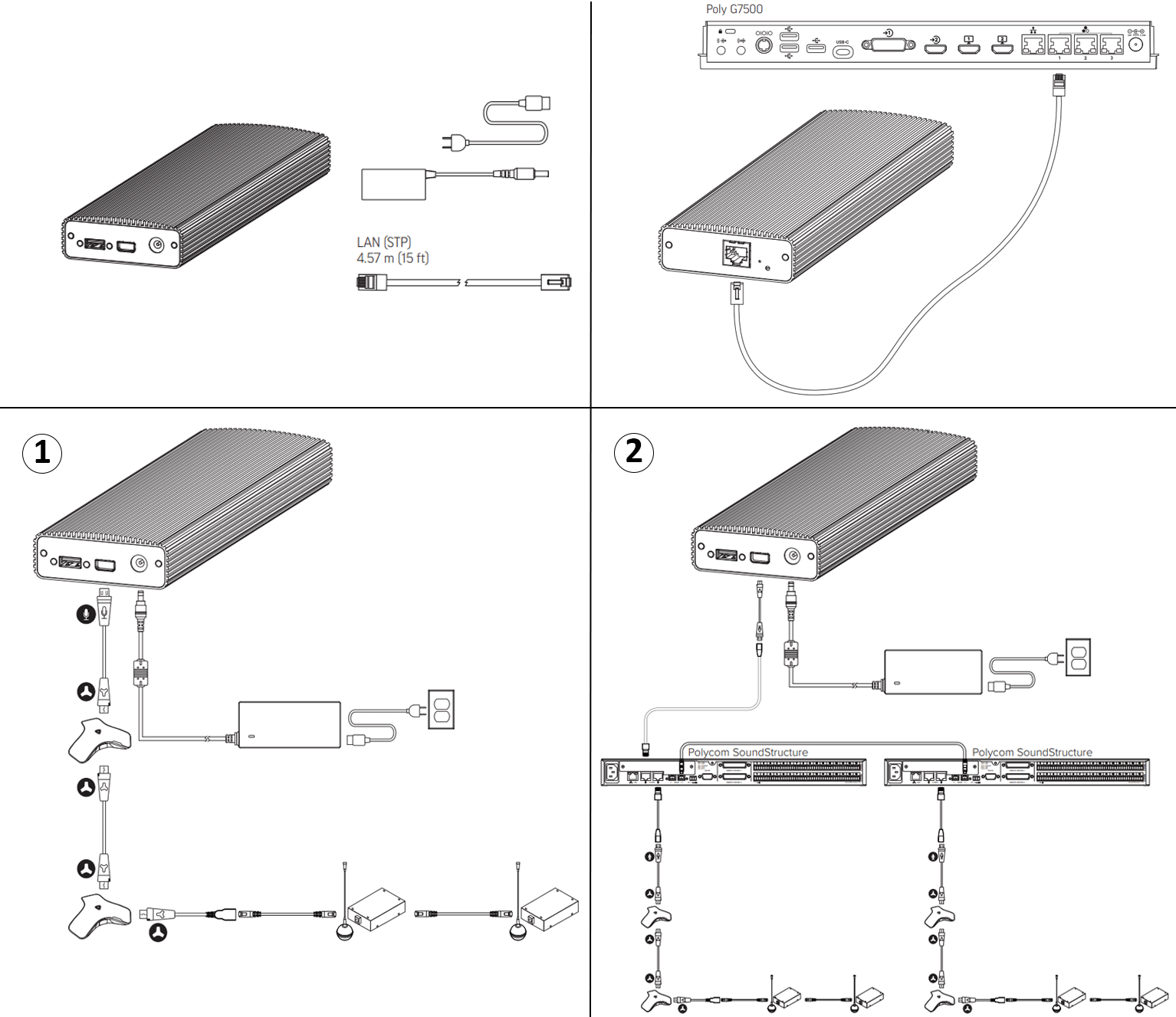 Установка и подключение Poly Microphone IP Adapter